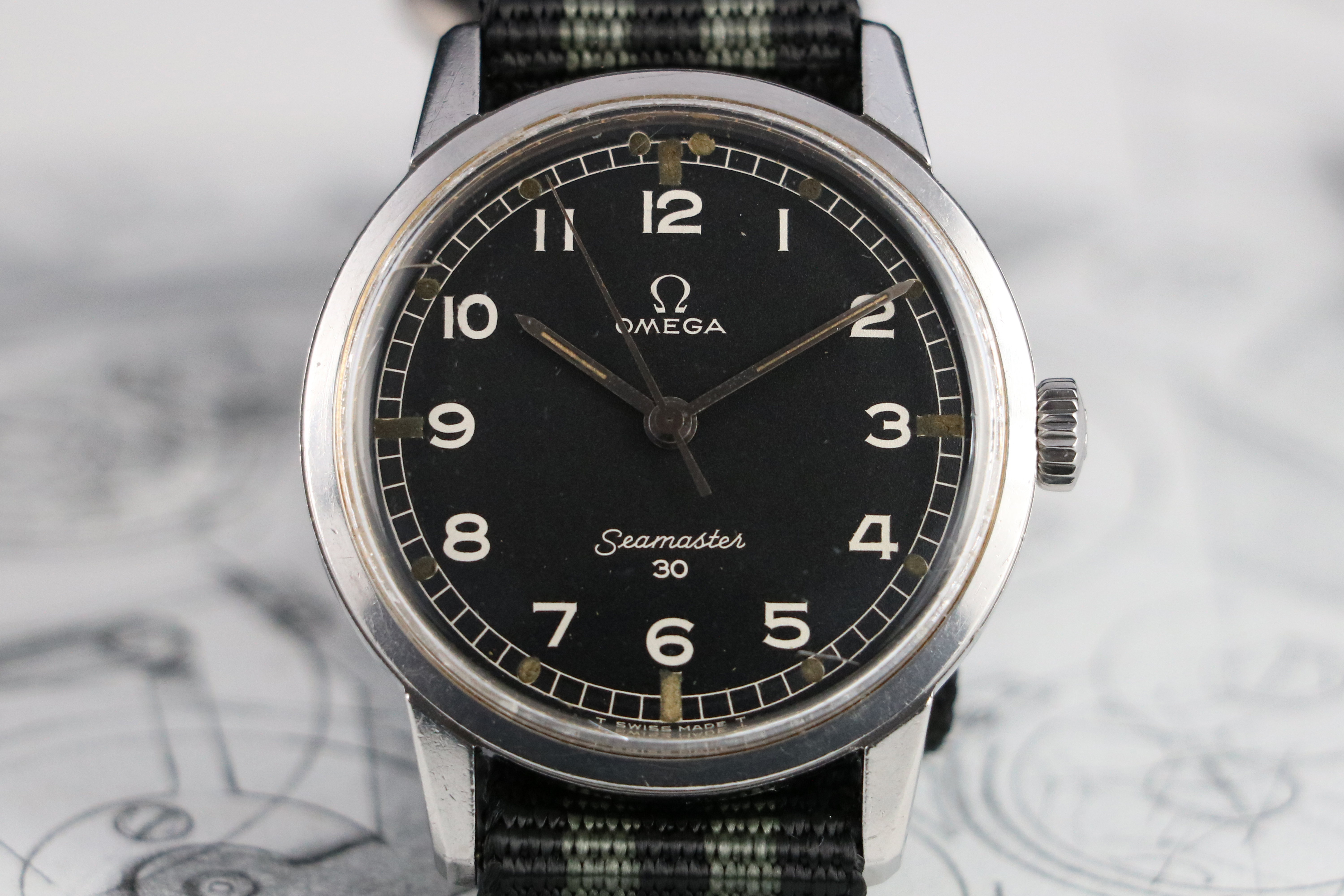 omega seamaster 30 black dial