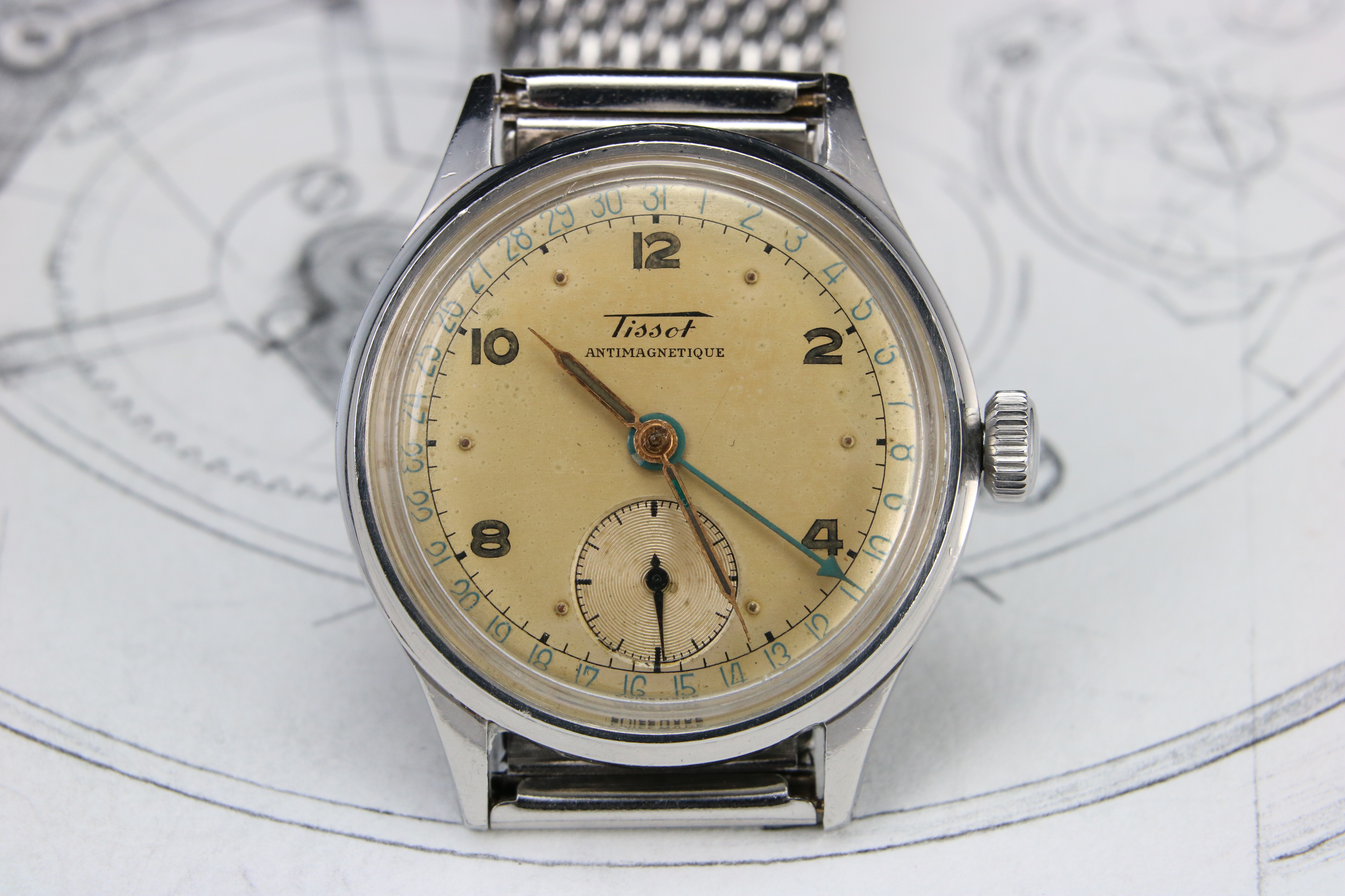 1948 TISSOT ANTIMAGNETIQUE REF. 6445 7 6446 POINTER DATE 35MM