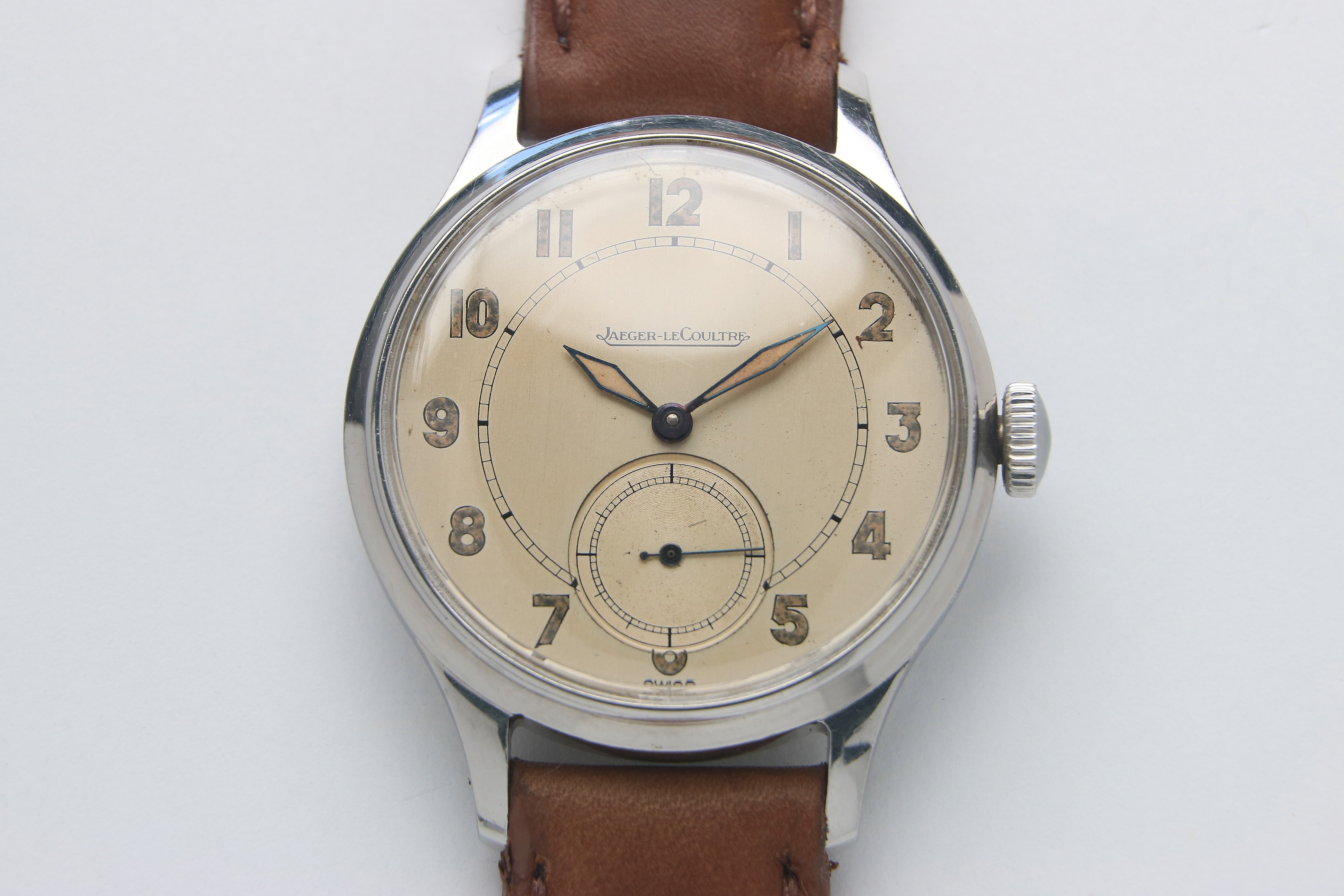 1940 s JAEGER LECOULTRE P469 A STEEL Vintage Watches For Sale Certified Authentic Stetz Co