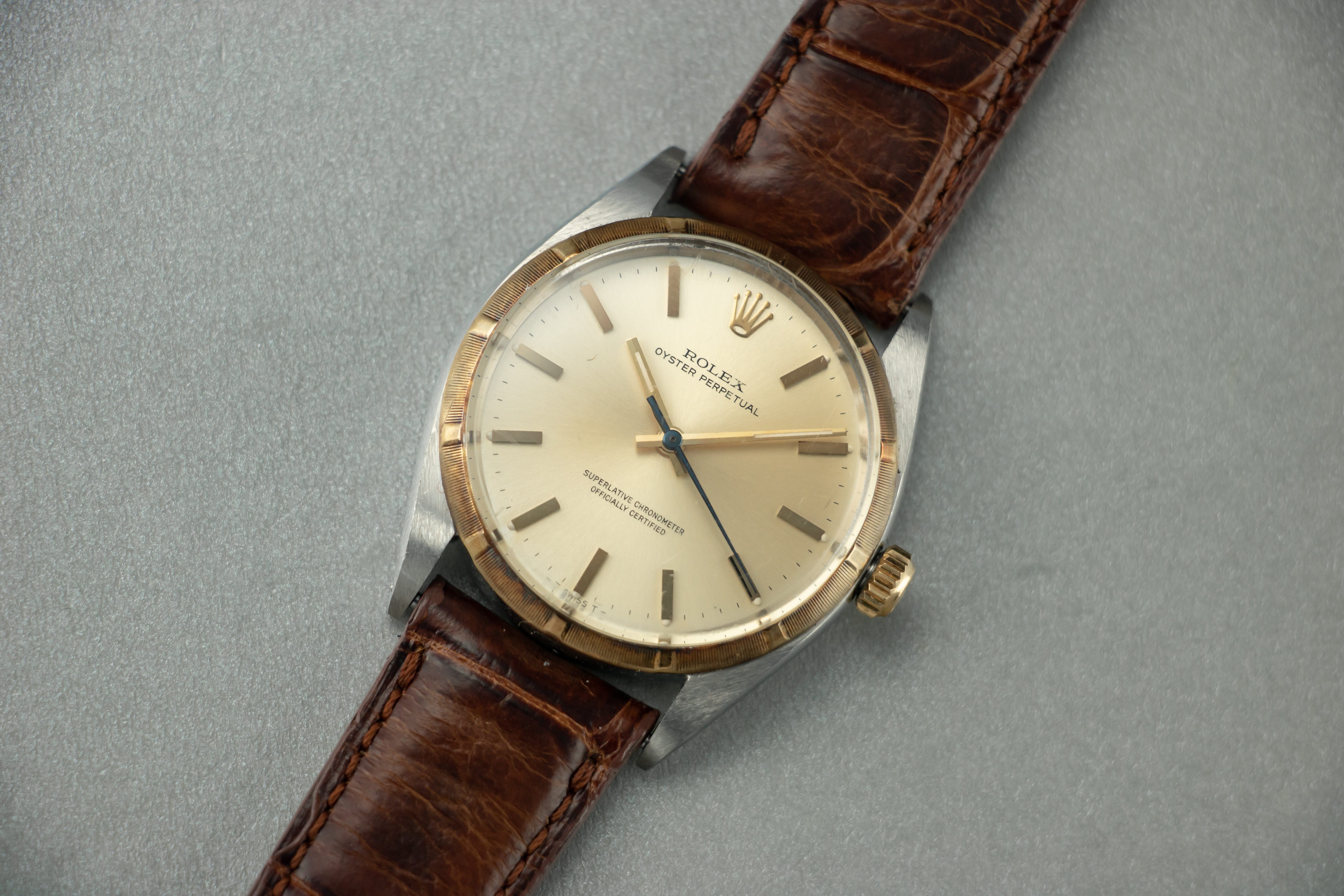 rolex oyster perpetual leather band