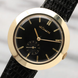 vintage lecoultre gilt dial disco volante wrist watch