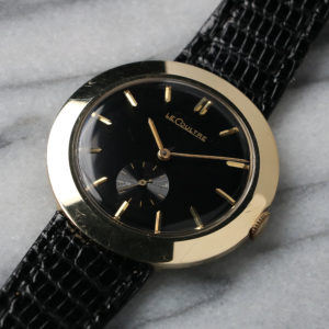 vintage lecoultre gilt dial disco volante wrist watch