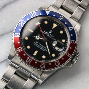 1985 ROLEX GMT MASTER REF. 16750 PEPSI, "SPIDER" DIAL, BOX & BOOKLET, ONE OWNER