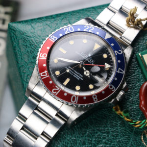1985 ROLEX GMT MASTER REF. 16750 PEPSI, "SPIDER" DIAL, BOX & BOOKLET, ONE OWNER
