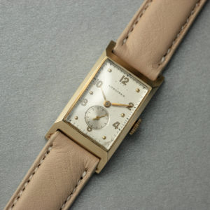 1944 LONGINES TANK 14KT YELLOW GOLD vintage watch