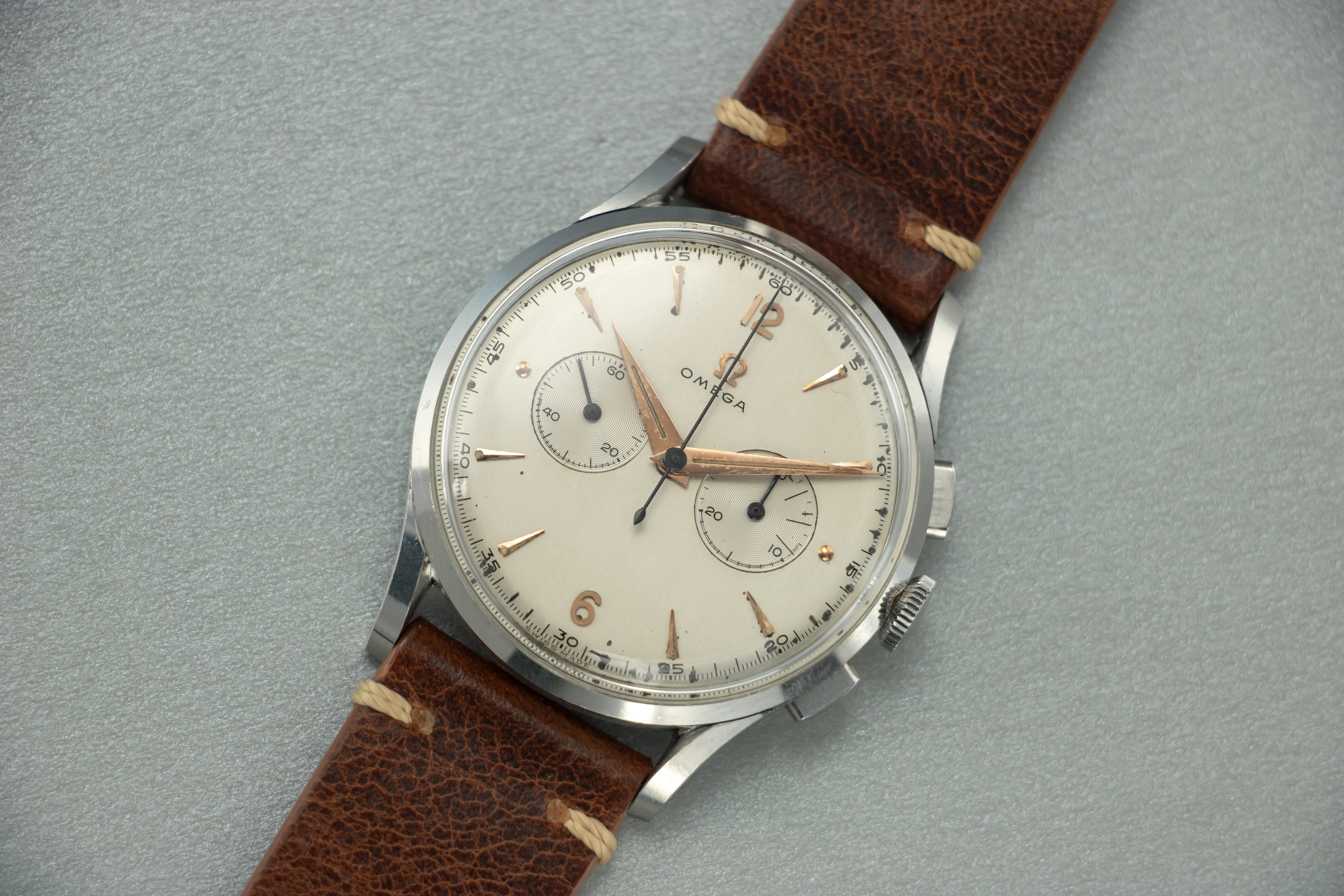 1952 OMEGA 2475 CHRONOGRAPH 37MM STEEL 