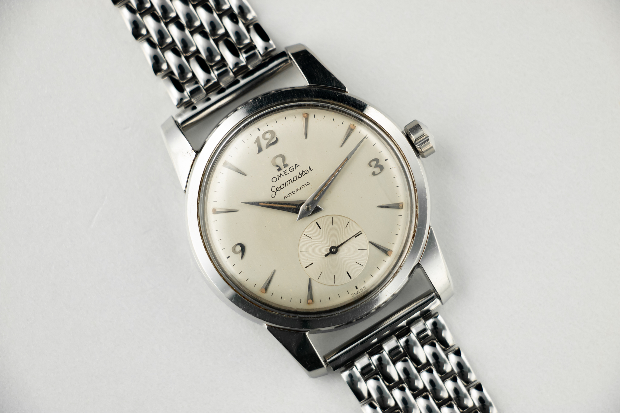 1954 OMEGA SEAMASTER 2846 2848 STEEL 34MM Vintage Watches For