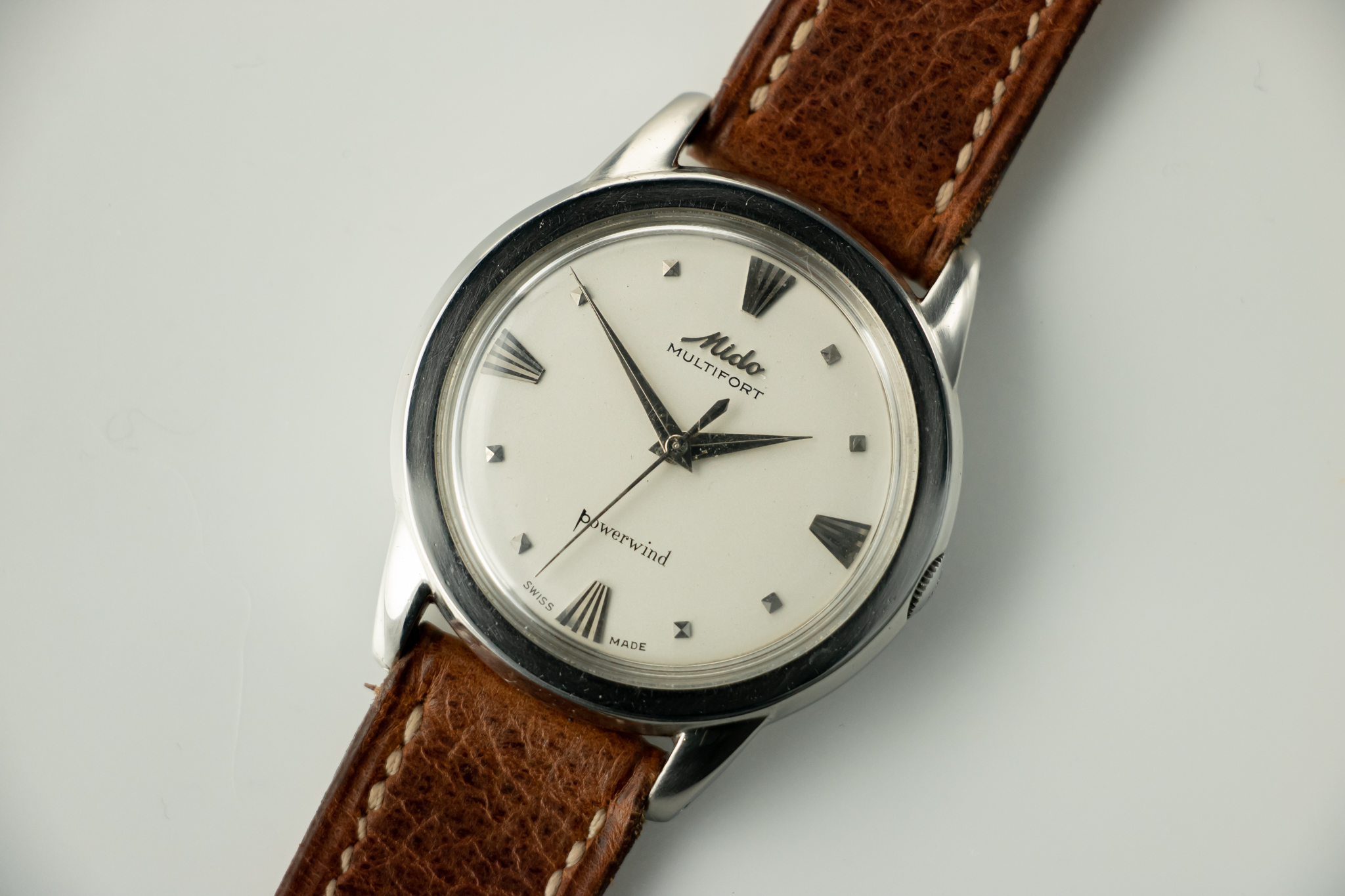 1950'S MIDO MULTIFORT, 36MM, STEEL • Vintage Watches For Sale 